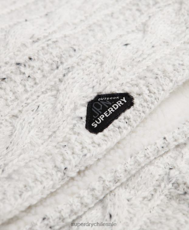 mujer Superdry blanco redecilla de cable gracie 2R68Z4325