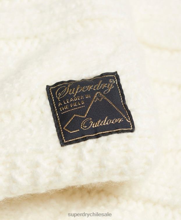mujer Superdry blanco redecilla de tweed 2R68Z4305