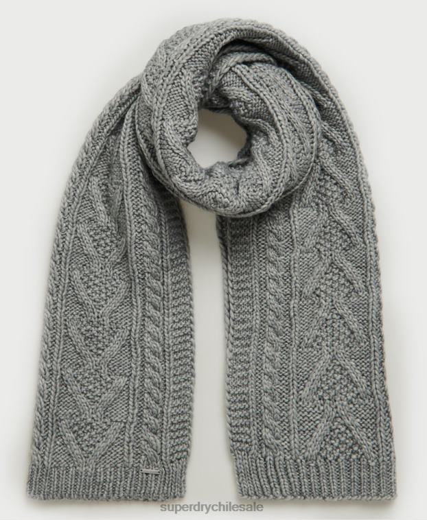 mujer Superdry gris bufanda de ochos lannah 2R68Z4327