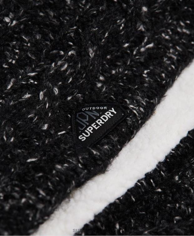 mujer Superdry negro redecilla de cable gracie 2R68Z4326