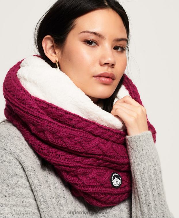 mujer Superdry rosa redecilla de cable gracie 2R68Z4336