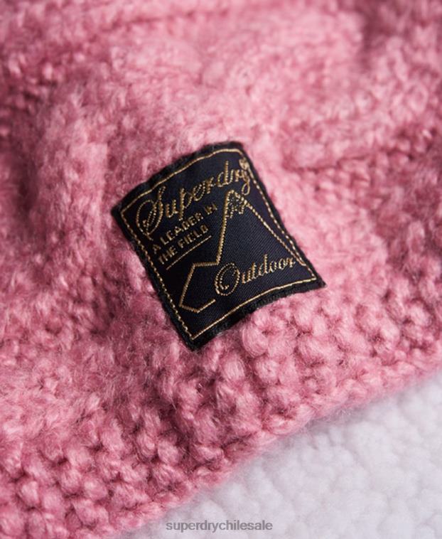 mujer Superdry rosa redecilla de tweed 2R68Z4308