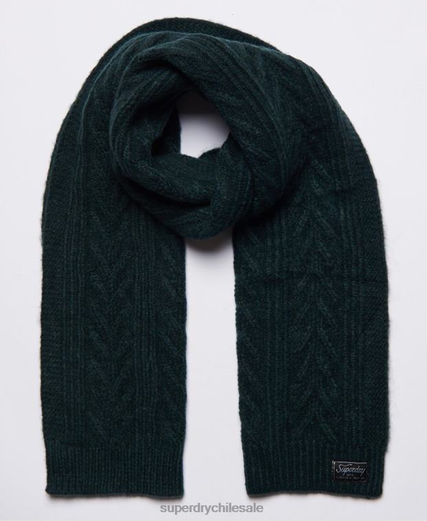 mujer Superdry verde bufanda cablelux 2R68Z4301