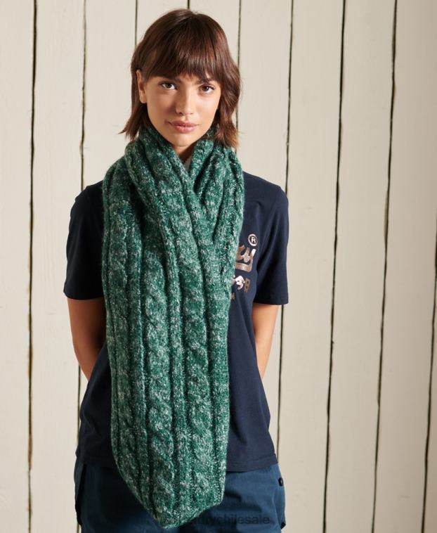 mujer Superdry verde redecilla de tweed 2R68Z4313