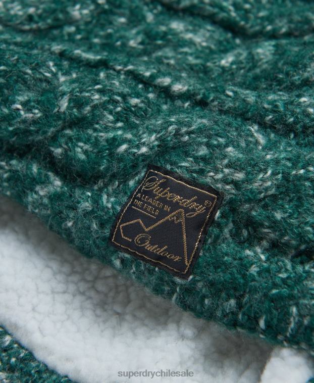 mujer Superdry verde redecilla de tweed 2R68Z4313