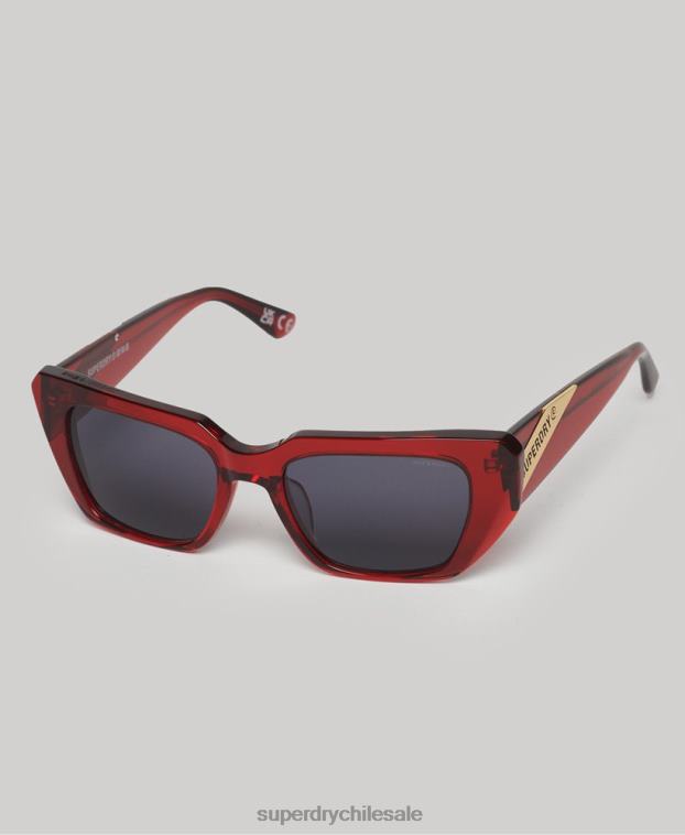 mujer Superdry rojo lentes de sol angulares sdr 90s 2R68Z2086