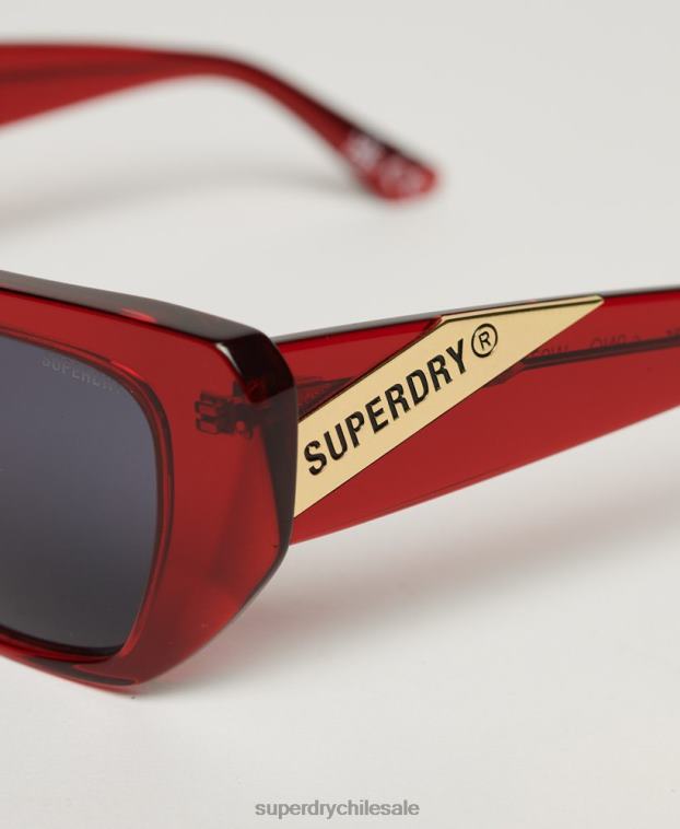 mujer Superdry rojo lentes de sol angulares sdr 90s 2R68Z2086