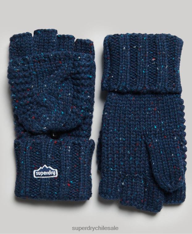 mujer Superdry Armada guantes tejidos de ochos 2R68Z4263
