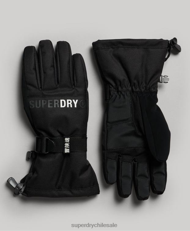mujer Superdry negro guantes de rescate definitivos 2R68Z4112