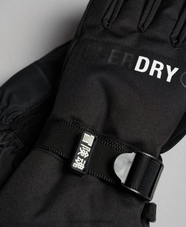 mujer Superdry negro guantes de rescate definitivos 2R68Z4112