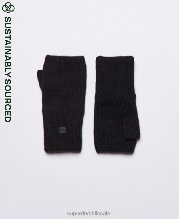 mujer Superdry negro medio guantes studios luxe 2R68Z4285