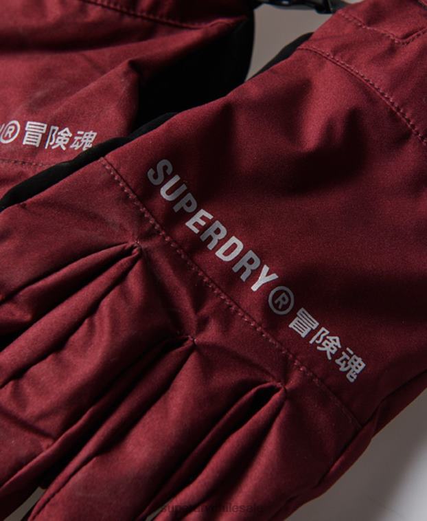 mujer Superdry púrpura guantes de nieve 2R68Z4111