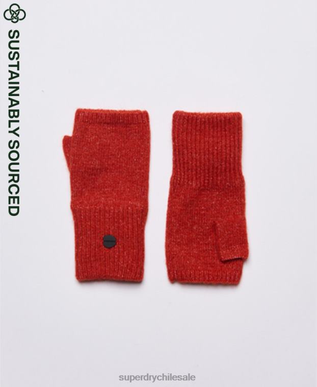 mujer Superdry rojo medio guantes studios luxe 2R68Z4292