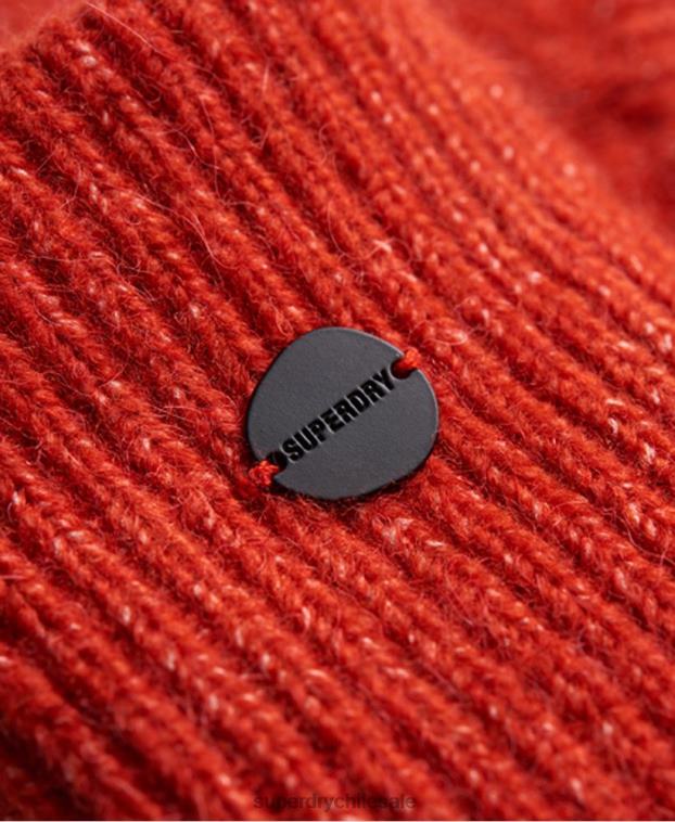 mujer Superdry rojo medio guantes studios luxe 2R68Z4292