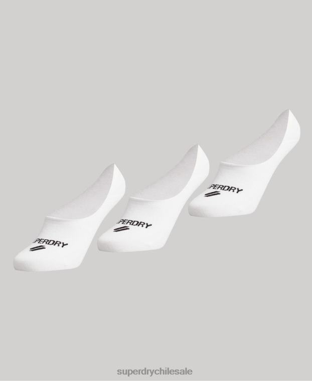 mujer Superdry blanco calcetín coolmax invisible 2R68Z4199
