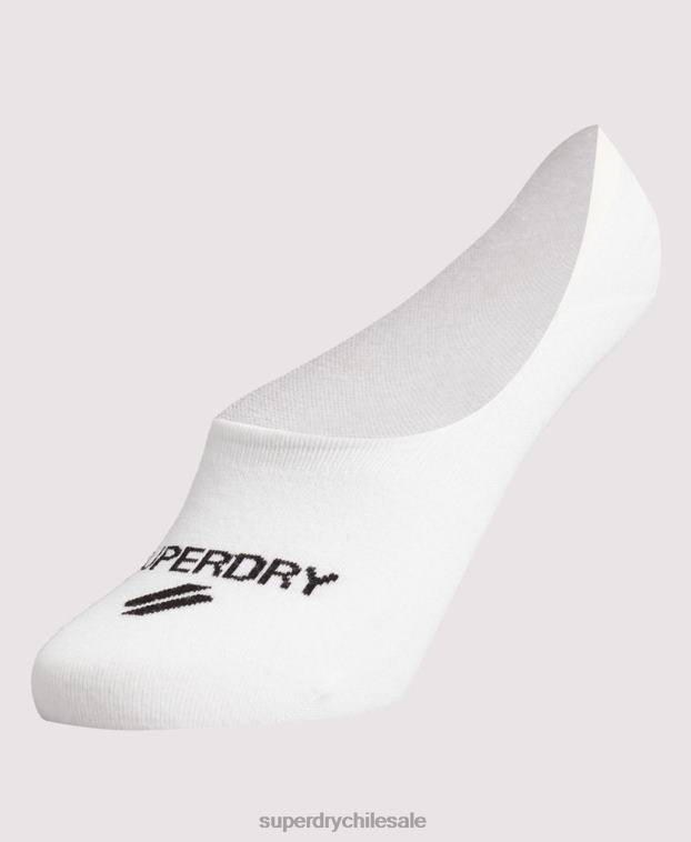 mujer Superdry blanco calcetín coolmax invisible 2R68Z4199