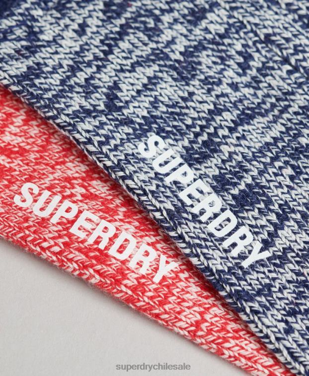 mujer Superdry multi Pack de calcetines de senderismo de algodón orgánico 2R68Z4227