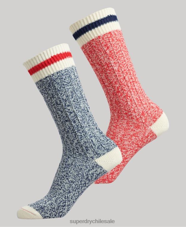 mujer Superdry multi Pack de calcetines de senderismo de algodón orgánico 2R68Z4340
