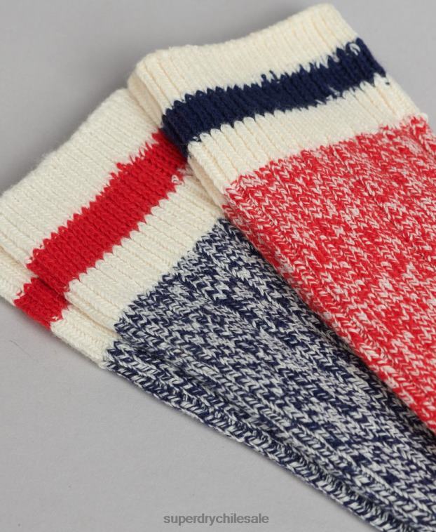 mujer Superdry multi Pack de calcetines de senderismo de algodón orgánico 2R68Z4340