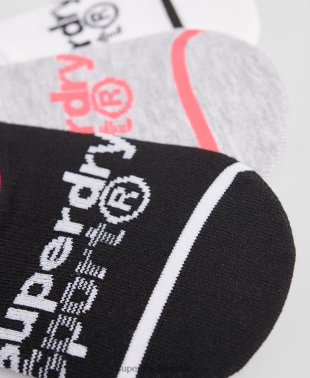mujer Superdry multi pack de 3 calcetines invisibles coolmax 2R68Z4330