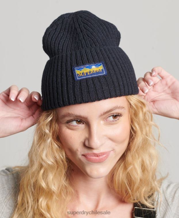 mujer Superdry Armada gorro Radar en mezcla de lana 2R68Z1694