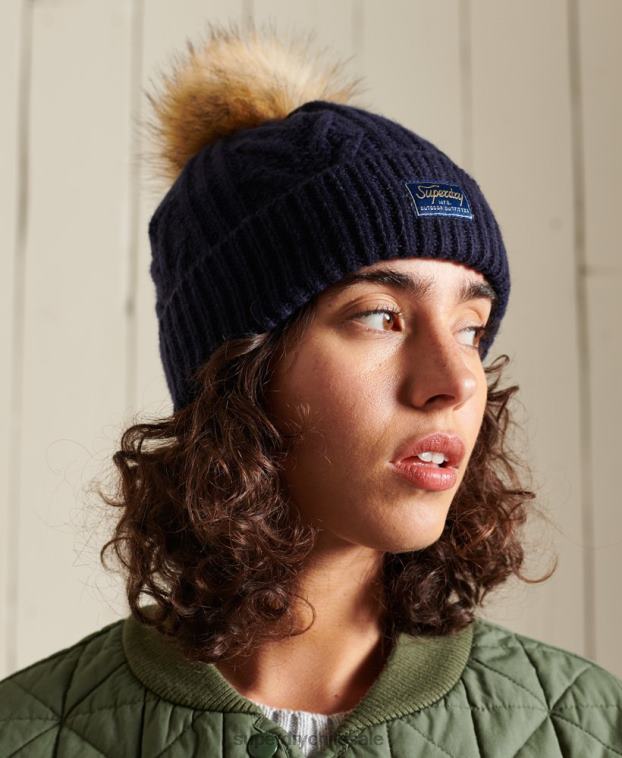 mujer Superdry Armada gorro de cable lux 2R68Z4284