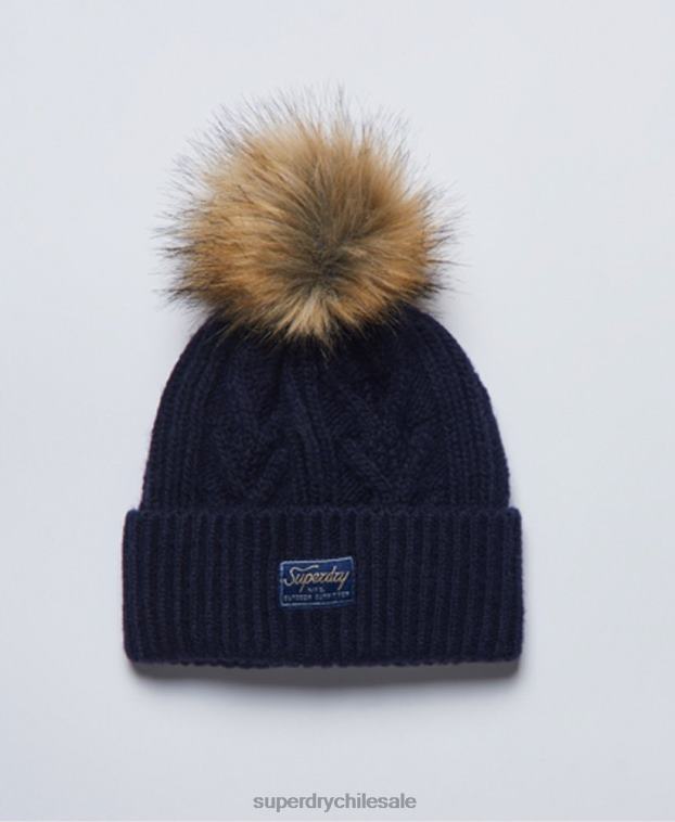 mujer Superdry Armada gorro de cable lux 2R68Z4284