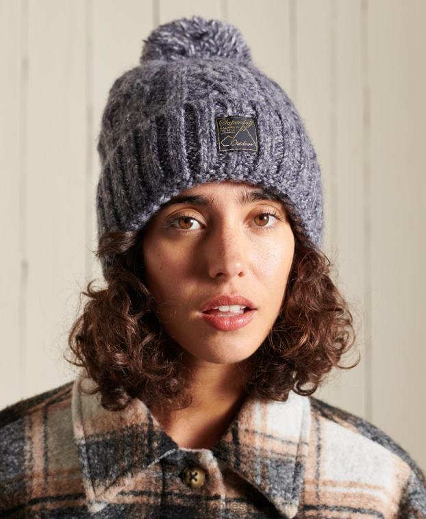 mujer Superdry Armada gorro de ochos de tweed 2R68Z4293