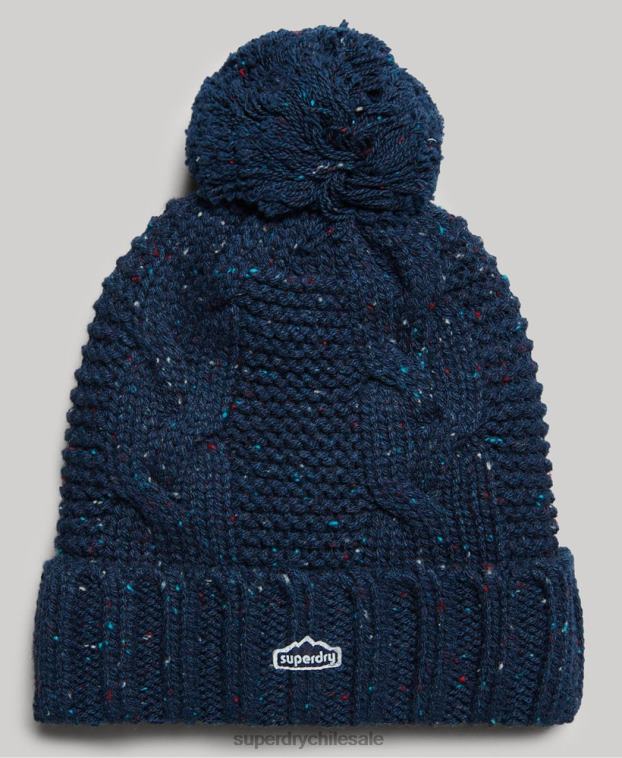 mujer Superdry Armada gorro tejido con pompón 2R68Z4257