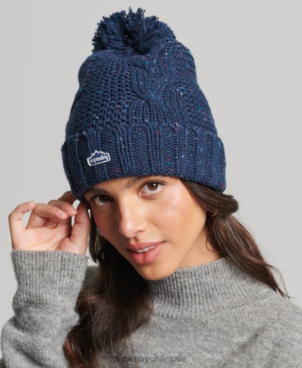 mujer Superdry Armada gorro tejido con pompón 2R68Z4257