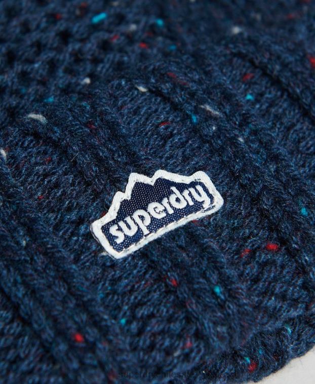 mujer Superdry Armada gorro tejido con pompón 2R68Z4257