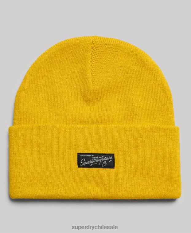 mujer Superdry amarillo gorro con logo esencial 2R68Z1682