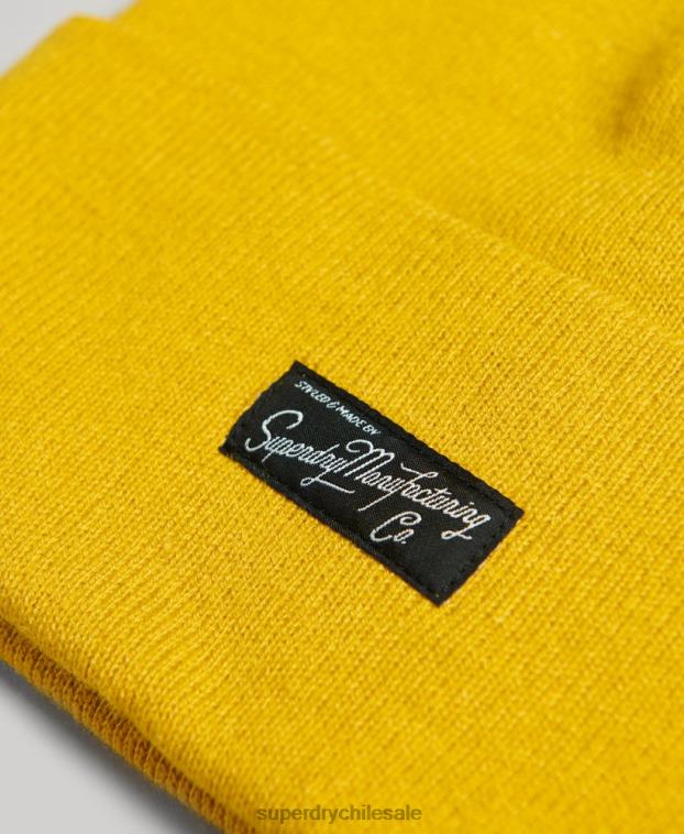 mujer Superdry amarillo gorro con logo esencial 2R68Z1682