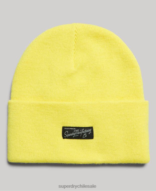 mujer Superdry amarillo gorro con logo esencial 2R68Z1683