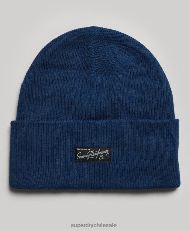 mujer Superdry azul gorro con logo esencial 2R68Z1687