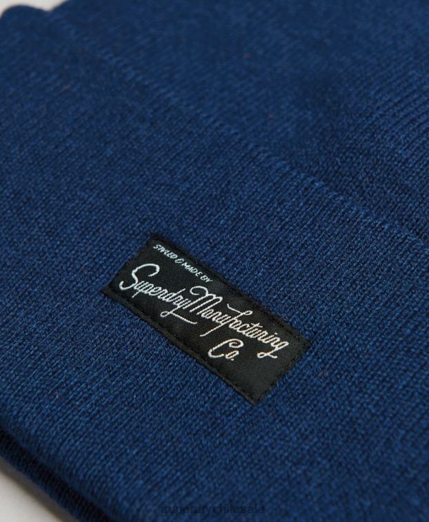 mujer Superdry azul gorro con logo esencial 2R68Z1687