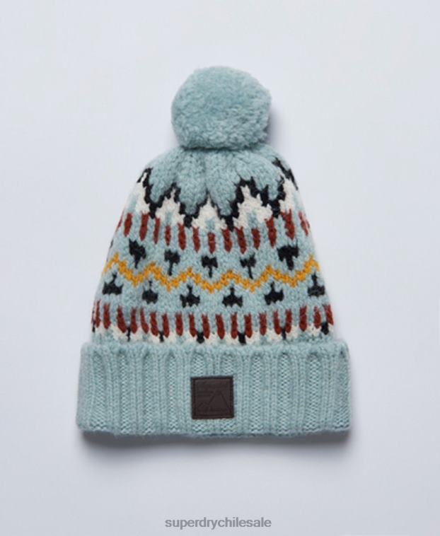 mujer Superdry azul gorro en intarsia 2R68Z4310