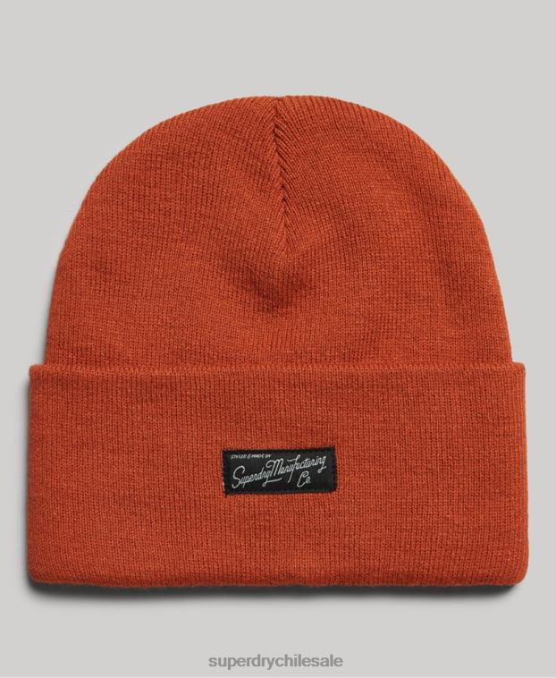 mujer Superdry marrón gorro con logo esencial 2R68Z1686