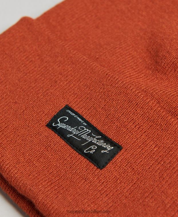 mujer Superdry marrón gorro con logo esencial 2R68Z1686
