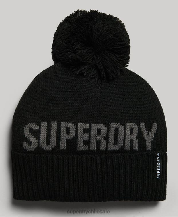 mujer Superdry negro gorro de nieve 2R68Z4108