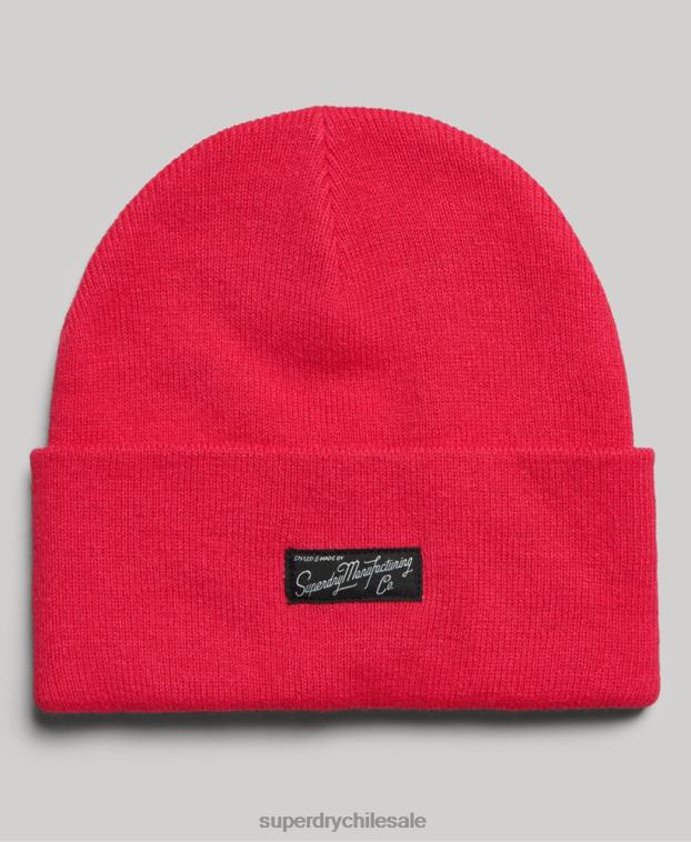 mujer Superdry rosa gorro con logo esencial 2R68Z1680
