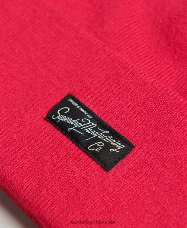 mujer Superdry rosa gorro con logo esencial 2R68Z1680