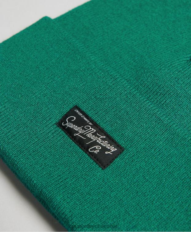 mujer Superdry verde gorro con logo esencial 2R68Z1684