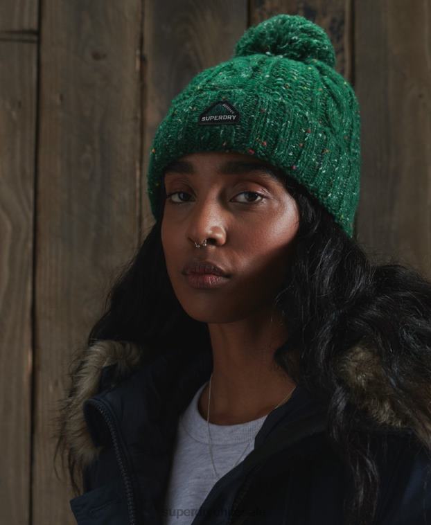 mujer Superdry verde gorro de ochos gracie 2R68Z4321