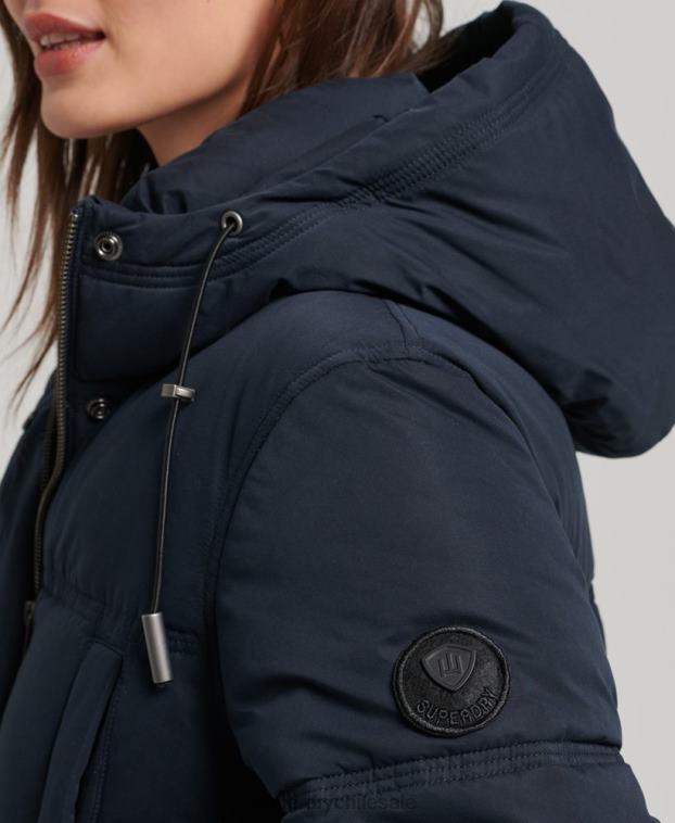 mujer Superdry Armada abrigo acolchado de microfibra con capucha 2R68Z3814