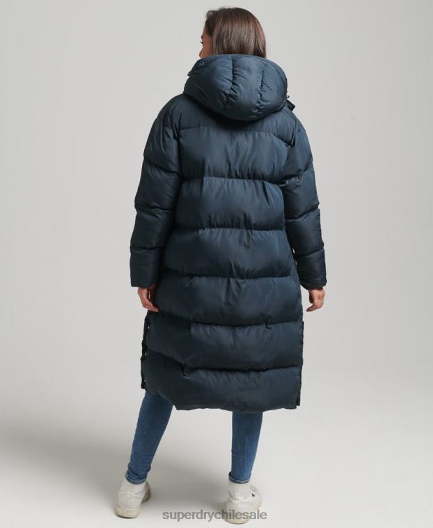 mujer Superdry Armada abrigo acolchado largo con capucha 2R68Z3744