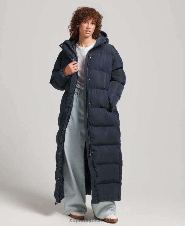 mujer Superdry Armada abrigo largo acolchado con capucha 2R68Z3594
