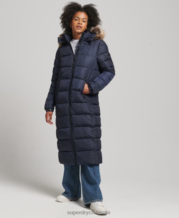 mujer Superdry Armada abrigo largo con capucha de montaña fuji 2R68Z5651