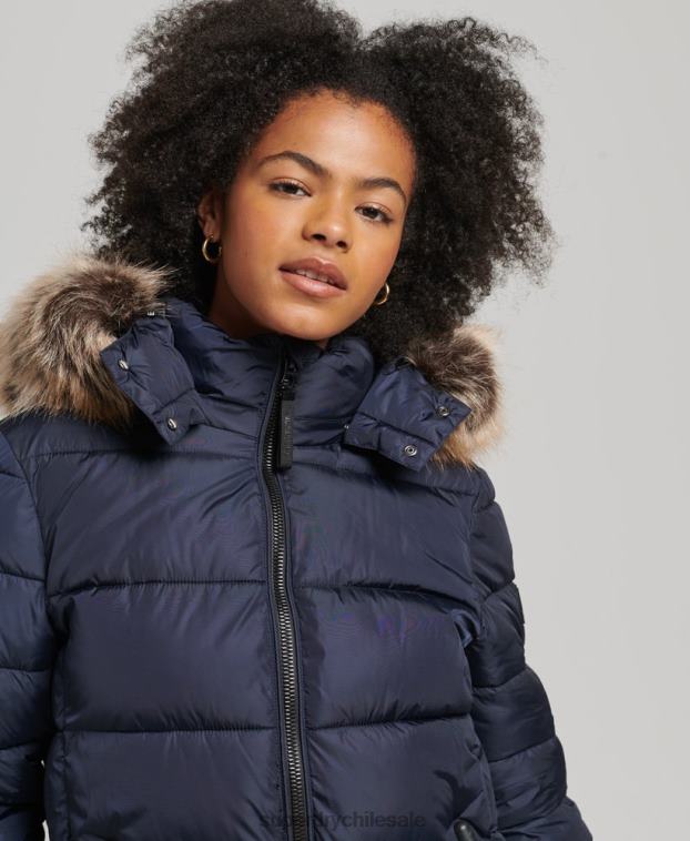mujer Superdry Armada abrigo largo con capucha de montaña fuji 2R68Z5651