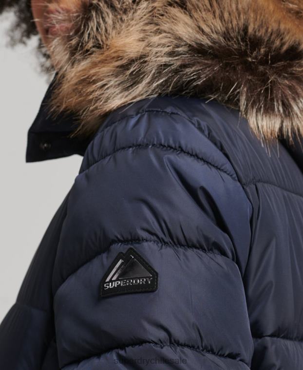 mujer Superdry Armada abrigo largo con capucha de montaña fuji 2R68Z5651
